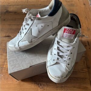 Golden Goose White and Gray  Sneakers